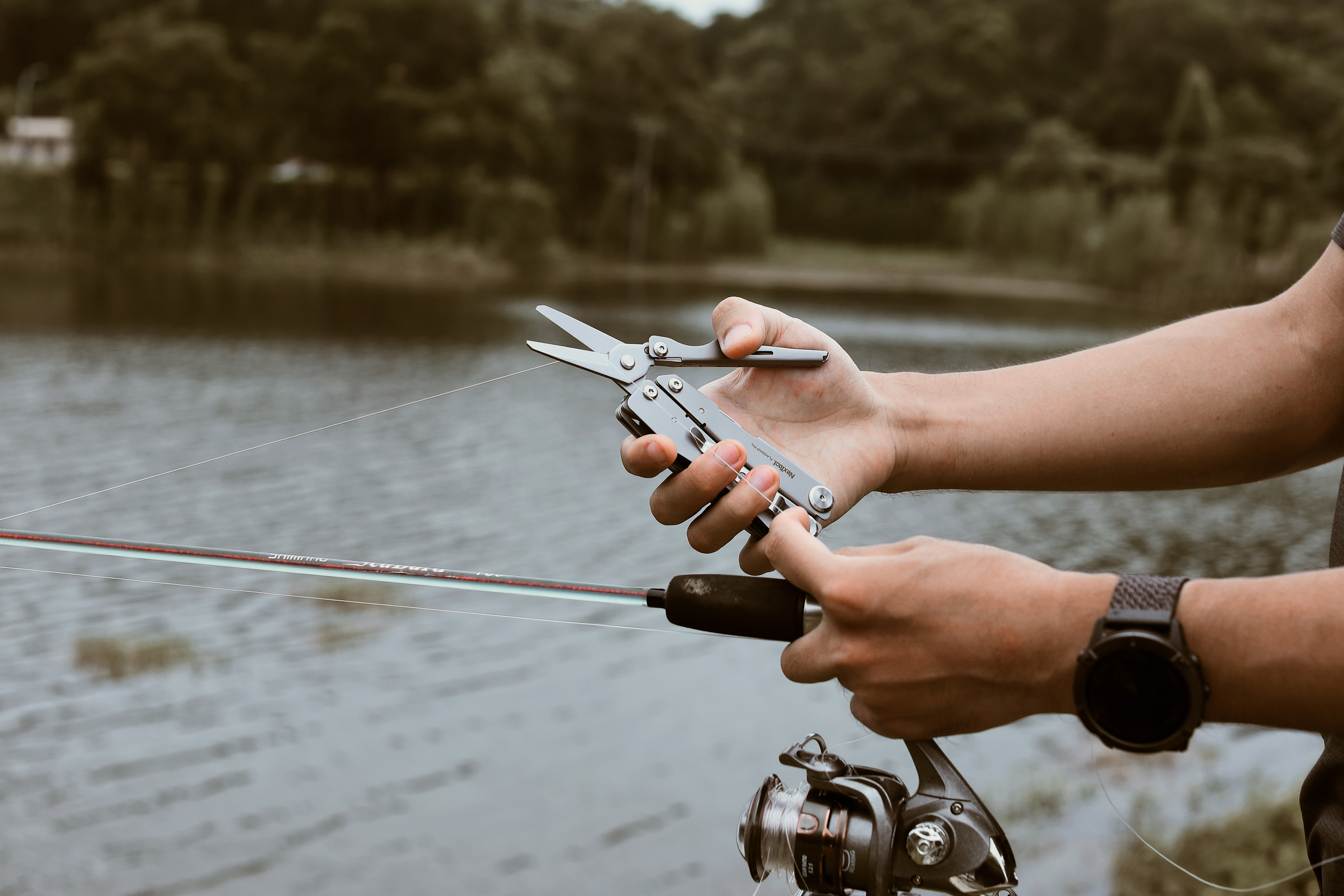 Multi-tool being used outdoors